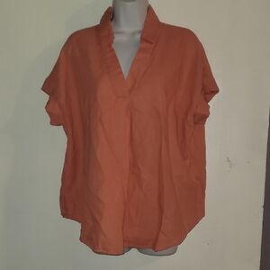 Liz Claiborne Pink Dolman Sleeve Button Down Shirt